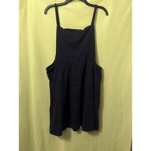 ASOS Pinafore Black Dress Overall Style Sleeveless XL